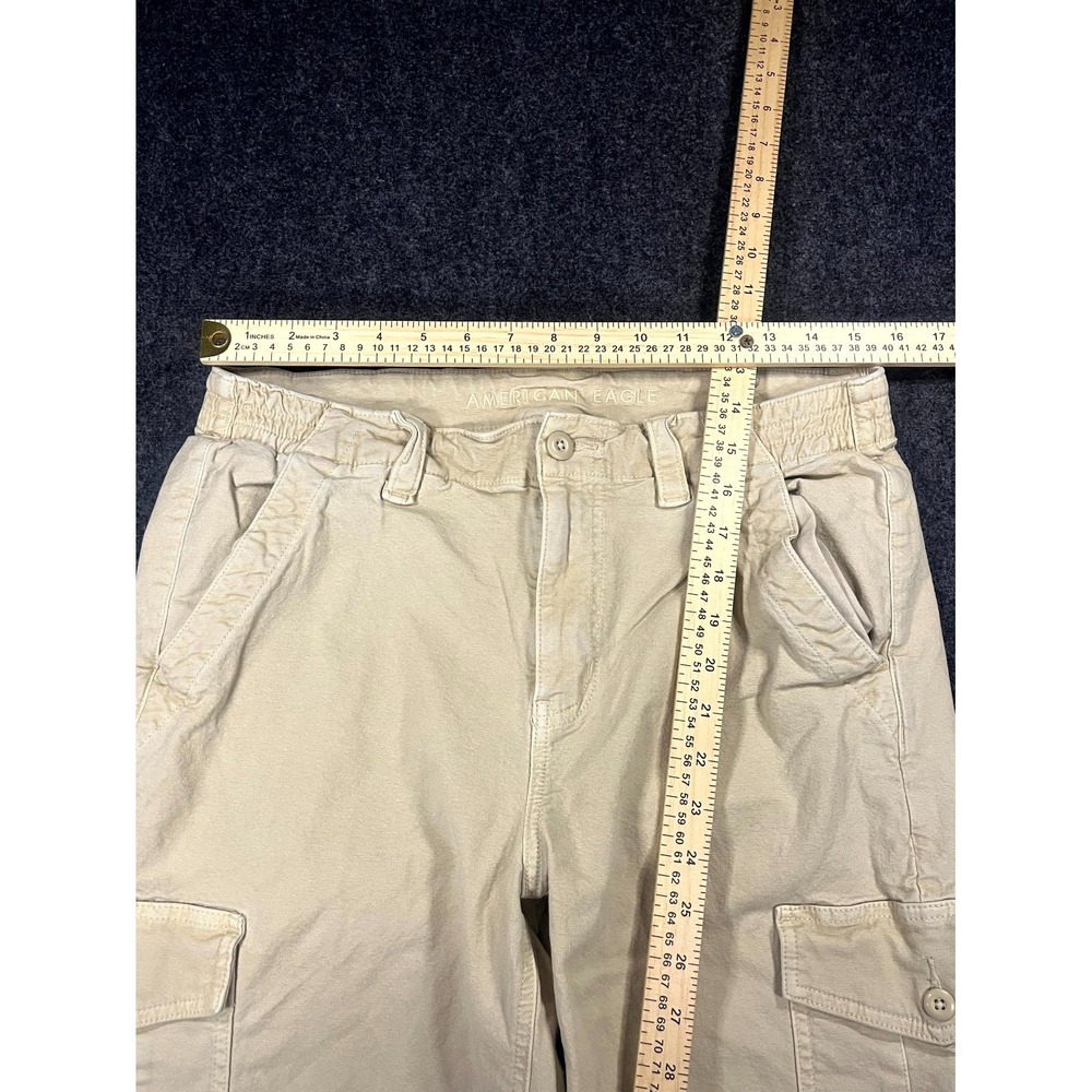 American Eagle Outfitters Cargo Pants Women 12 Khaki Straight Leg Utility Hiking - Picture 6 of 14